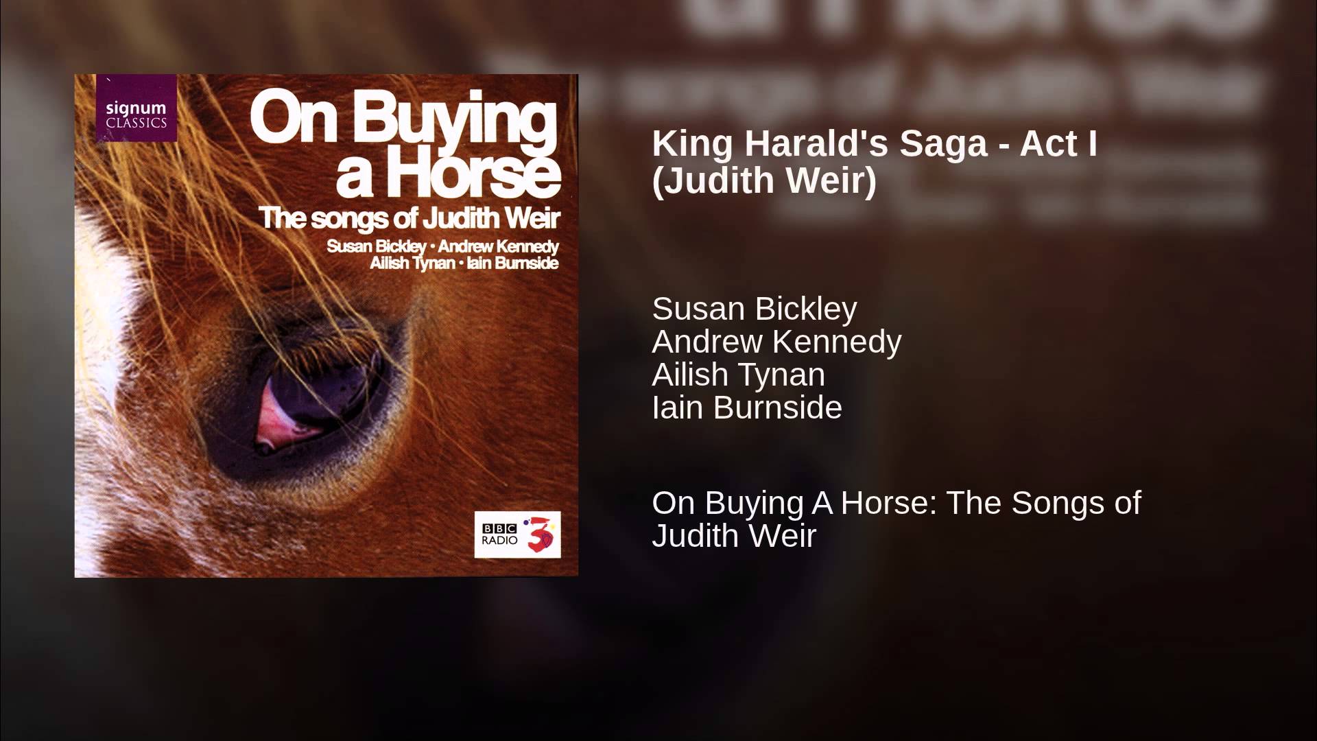 Judith Weir:  King Harald’s Saga, Act I