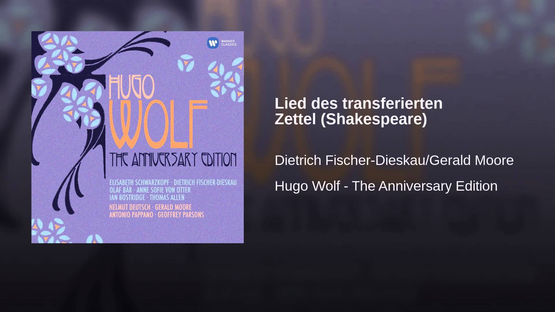 Hugo Wolf:  Lied des transferierten Zettel